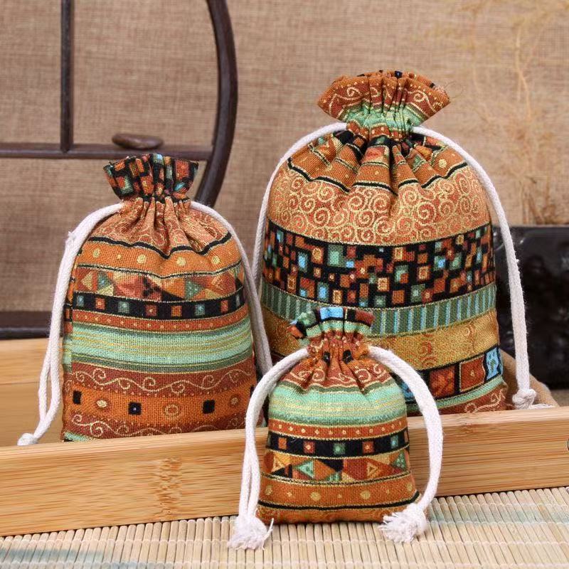 Cotton And Linen Ethnic Style Drawstring Sachet Bag Portable Sachet Jewelry Jewelry Mosquito Repellent Bag Chinese Style Storage Bag - Image 1